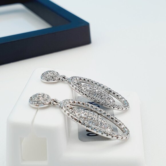 "925 Sterling Silver Cubic Zirconia Earrings, UU1P6A6110 - Picture 9 of 9